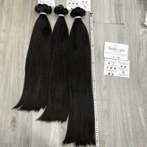 Extensions de cheveux humains vietnamiens bruts, texture naturelle droite et naturellement ondulée, double trame machine, haute qualité - Product Image 1