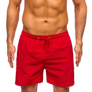 Pantalones Cortos de Playa Elásticos de Secado Rápido Personalizados, con Cordón Ajustable, Cintura Media, Lona 100% Algodón, Color Sólido, para Hombre, OEM - Product Image 5