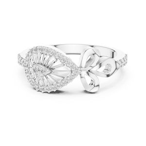 Anillo de Oro Blanco de 14K con Diamante Cultivado en Laboratorio de 0.24 Ct, Corte Redondo, para Mujer |   Anillo de Compromiso |   Diamante de Cultivo Nuevo de Lujo con Certificación IGI - Product Image 1