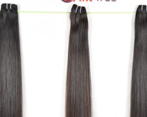 100% indio Virgen sin procesar Remy Color negro Natural paquete recto templo extensiones de cabello humano calidad cruda Super Wave - Product Image 2
