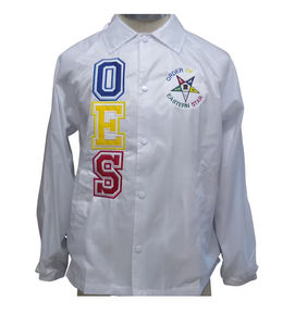 Veste coupe-vent respirante brodée avec lettres grecques et crête de l'Ordre de l'Étoile de l'Orient pour hommes, vente en gros - Product Image 3