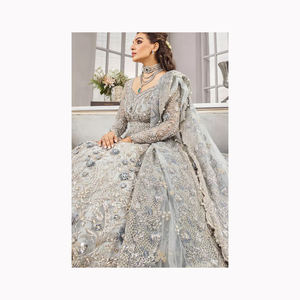 Vêtement ethnique en gros attrayant Georgette broderie Lehenga Choli avec Dupatta indien et pakistanais vêtements de mariage - Product Image 1