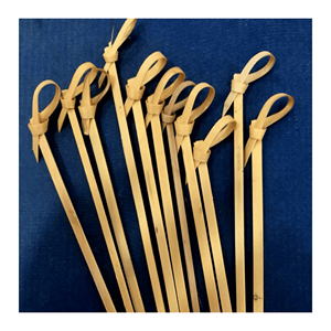 Palillos de Cóctel de Bambú Orgánico Anudados y Enfilados, Palillos Desechables para Fruta, Brochetas para Barbacoa, Material Natural de Vietnam - Product Image 1