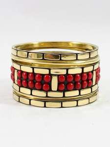 India moda brazaletes resina con brazalete de metal conjunto joyería de moda y accesorios hechos a mano venta directa de fábrica - Product Image 4