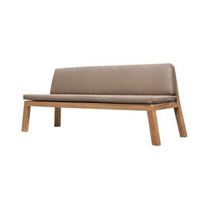 Vente en gros de bancs de patio avec dossier et coussin personnalisé mobilier d'extérieur en bois de teck pour restaurant hôtel cour - Product Image 2