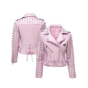 Chaquetas de cuero ajustadas con estilo y a la moda al por mayor con talla personalizada Chaquetas de cuero para mujer superventas - Product Image 1