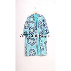 Nuevo Kimono Corto para Mujer, Kimono Kantha de Algodón Multicolor con Parches para Mujer, Batas Kantha de Algodón para Mujer - Product Image 2