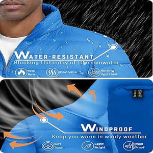 Chaqueta de Invierno Cálida, Ajustada, Gruesa, con Burbujas, Informal, Diseño Superior, Chaqueta de Plumón para Hombre - Product Image 2