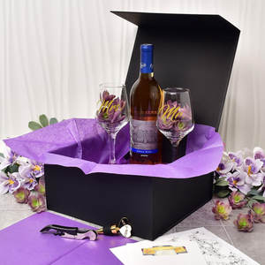 Caja de regalo magnética-Cajas plegables negras de 10x10x5 pulgadas con cierre de tapa magnética Embalaje de lujo para boutiques - Product Image 3