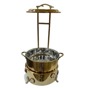 Réchauffeur de buffet chauffe-plats en or vintage pour hôtel chauffe-plats chauffe-plats pour mariage et fête - Product Image 1