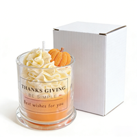Bougie artisanale parfumée à la vanille, grand pot en verre, longue durée de combustion, bougie aromathérapeutique à la citrouille pour la décoration de la maison, cadeau de mariage