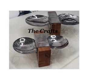 Set Of Two Food Serving Bowl In Iron And Wooden Serving Chocolate <b>Dry</b> Fruits Bowl At Affordable Prices - Product Image 5