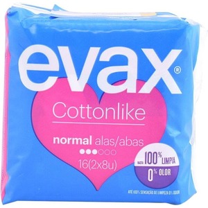 Toalla Sanitaria Ecológica Al-ways Ultrafina y Ancha de Fibra de Algodón para Mujer, Marca EVAX - Product Image 1