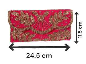 Personalized Custom Glass Beaded Tote <b>Bag</b> with Custom Color for Wedding <b>Bridesmaid</b> Gift Blue Floral Design MS Handicraft - Product Image 2