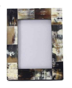 Marco de Fotos de Cuerno de Búfalo Estilo Vintage, Tamaño Personalizado, Diseño de Amor Más Vendido con Bonito Incrustado de Cuerno Pulido - Product Image 2