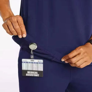 Ensemble de blouses d'infirmière pour hommes, uniforme médical, respirant, confortable, léger, tissu extensible, logo personnalisé pour l'hôpital et la clinique - Product Image 4