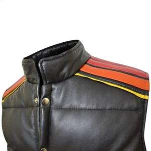 Gilet matelassé sans manches pour homme en toile avec logo personnalisé, respirant, séchage rapide, col montant, vêtement d'extérieur décontracté, coupe régulière pour l'hiver - Product Image 5