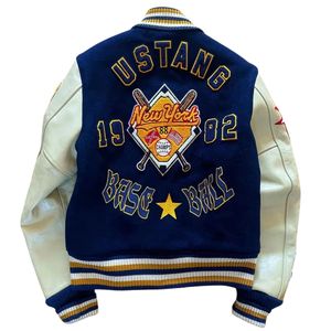 Personalizado bordado Patchwork Stand Vintage a prueba de viento impermeable béisbol moda Oversize deportes Streetwear Varsity chaqueta - Product Image 2
