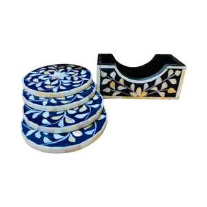 Nouvel arrivage Dessous de verre incrustés d'os ou de résine en MDF de dernière conception Taille personnalisée Tapis de tasse à café Dessous de verre de table - Product Image 6