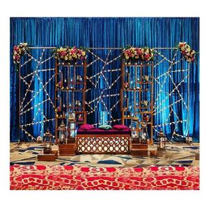 Toile de fond de scène de réception de floraison murs de bougie toile de fond Unique avec mur arrière de bougie supports de toile de fond de bougie spéciaux pour Mehndi - Product Image 1