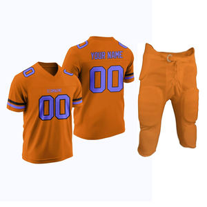 Vêtements d'entraînement de sport Ensemble d'uniformes en tissu polyester Hauts de football américain Maillot de football américain pour homme - Product Image 1