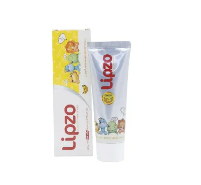 Kem đánh răng Lipzo trẻ em Công thức an toàn không Cay Có thể nuốt được vì các thành phần hoàn toàn tự nhiên