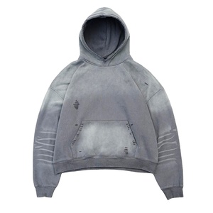 Sudaderas con capucha para hombre con logotipo personalizado Glory Hot Sale, sudaderas con capucha de peso pesado sin cordones, sudaderas con capucha vintage con lavado ácido. - Product Image 1