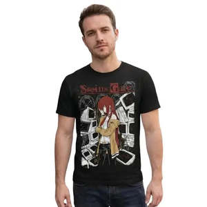 Camiseta Steins Gate Kurisu Makise para Mujer, 100% Algodón, Transpirable, Tejido Comprimido con Logotipo, Estilo Ajustado, Tallas S-XXL - Product Image 2