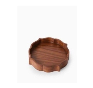 Bandeja de servicio de madera de Acacia premium y elegante, diseño Art Deco para boda, o Diwali Ramadán, bandeja de madera decorativa - Product Image 1