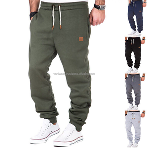 High Quality Customized Men's Fleece Track Pants Elasticated Casual Joggers Trousers High Quality Mens Jogging Bottoms - Product Image 1