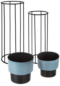 Gran oferta, macetas de Metal de diseño antiguo de Color azul con Color personalizado para uso en hoteles domésticos al mejor precio - Product Image 4