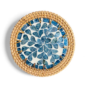 Mantel Individual de Nácar con Detalles de Ratán para un Estilo de Mesa de Comedor Natural y Uso Doméstico, de Vietnam - Product Image 5