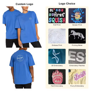 OEM Unisex de alta calidad con diseño de logotipo personalizado de peso pesado 100 _ algodón hombro caído Camiseta holgada gimnasio camiseta Unisex de gran tamaño - Product Image 2