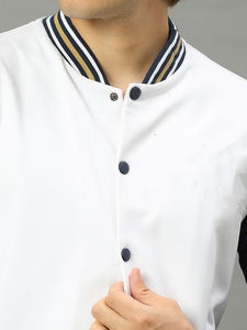 Chaqueta universitaria de alta calidad para hombre, el mejor diseño, ajuste holgado, cierre de botones, ropa informal, chaqueta universitaria de algodón pesado para hombre - Product Image 3