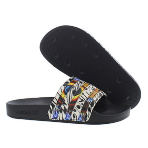 Chaussures Adidas Adilette pour femmes Couleur : Noir foncé/Bleu/Blanc 100% authentiques - Product Image 5