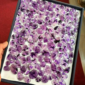 พลอยอเมทิสต์รูปดาวงานแฮนด์เมดจากธรรมชาติทำมืออัญมณีหลวมๆสำหรับทำเครื่องประดับอัญมณีขัดเงาจาก100% - Product Image 4