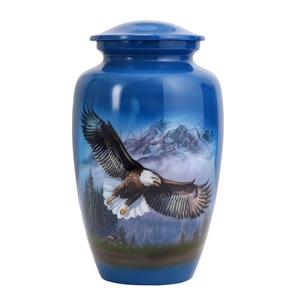 Urna Funeraria Blue Eagle para Cenizas Humanas Adultas, Estilo Americano, Diseño Personalizable, Tamaño Grande - Product Image 1