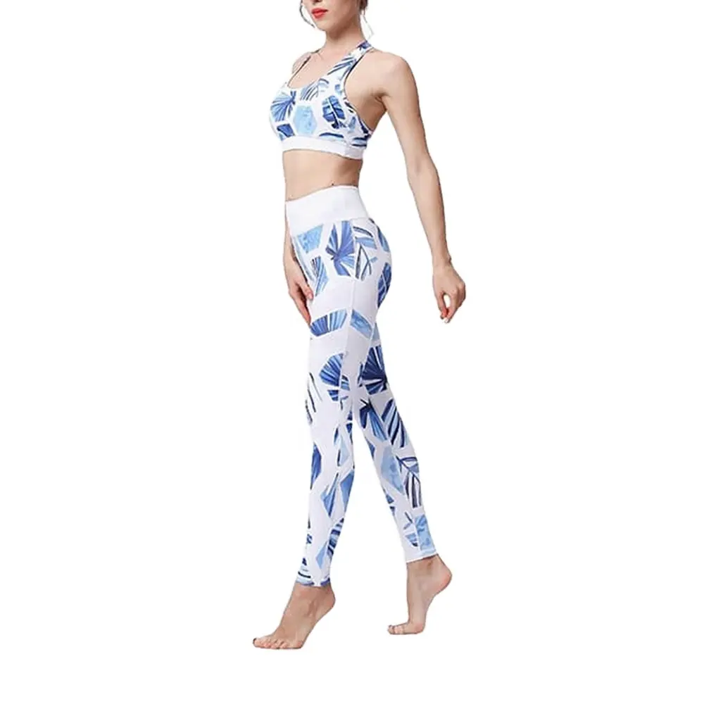 2022 Sportswear Fitness Apparel Women Sexy Sublimation Printed Yoga Set Leggings & Sports Bra Fitness Sets By Maximize Wear