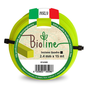 BIOLINE Amarillo 016508 Hilo de nailon cuadrado para desbrozadora 2.4mm x 15m para limpieza de cepillos - Product Image 2