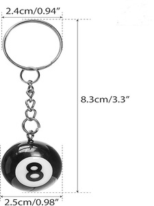 CUEELF - Juego de 16 Llaveros de Billar <span class=keywords><strong>con</strong></span> Bolas de Colores Variados para Regalo de Billar y Snooker - Product Image 1