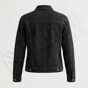 Veste coupe-vent en toile délavée surdimensionnée à manches longues de couleur personnalisée de haute qualité, coupe ajustée, hiver, hip-hop, femme, coton teint - Product Image 2