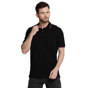 Logo personnalisé Tissu tricoté à manches courtes pour hommes Golf Athlétique Chemise à col utilisée quotidiennement Polo de tennis T-Shirt polo de golf à longue queue - Product Image 3