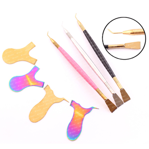 คีมหนีบขนตาสแตนเลสสตีลชุบทองอุปกรณ์ต่อขนตาแบบหรูหราสำหรับมืออาชีพการต่อขนตาที่แม่นยำป้องกันแม่เหล็ก - Product Image 2