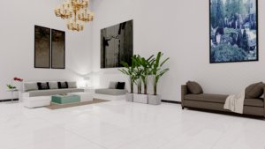 Azulejos de porcelana con apariencia de Carrara blanca de 60x120cm de Vietnam, azulejos de suelo y pared Interior modernos de alta densidad esmaltados pulidos - Product Image 4