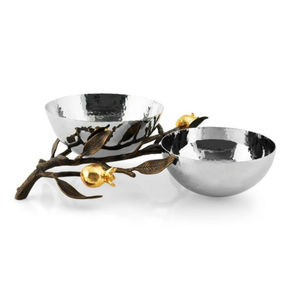 Ensemble de trois bols de luxe pour orchidée de qualité supérieure Design fabuleux Bol de service à salade en acier inoxydable avec noix pour les fêtes - Product Image 3