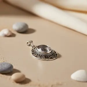 Colgante de Cuarzo Ahumado en Oro Rosa Hecho a Mano para Regalos de Joyería para Mujer - Product Image 3