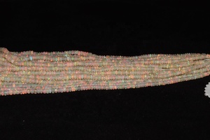 Cuentas de piedra de ópalo Welo etíope, hebras de 16 pulgadas de cuentas de Rondelle lisas, cuentas de ópalo Rondelle etíope, cuentas de ópalo Welo - Product Image 5