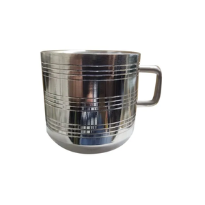 Tasse à café en acier inoxydable personnalisée en gros avec grande poignée pour une utilisation à la main au meilleur prix échantillon gratuit - Product Image 4