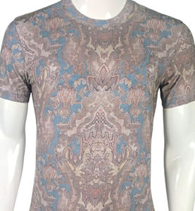 Camisetas Casuales de Hombre de Manga Corta con Cuello Redondo, Diseño Personalizado, Impresión Digital, Transpirables, Antibolitas, de Spandex/Algodón, Tejido de Punto Sólido en la Parte Delantera - Product Image 3