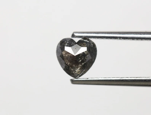 1.20 CT Naturel Lâche Diamant Bague De Fiançailles Coeur Coupe 5.90X5.90 MM Sel Poivre Diamant - Product Image 4